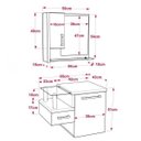 Ver imagem 3 de Gabinete para Banheiro 1 Porta 1 Gaveta 1 Cuba Folha Lux e Espelheira Legno 630W Espresso Móveis Branco/Preto Onix