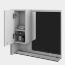 Ver mais imagens de Gabinete para Banheiro 1 Porta 1 Gaveta 1 Cuba Folha Lux e Espelheira Legno 630W Espresso Móveis Branco/Preto Onix