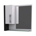 Ver imagem 5 de Gabinete para Banheiro 1 Porta 1 Gaveta 1 Cuba Folha Lux e Espelheira Legno 630W Espresso Móveis Branco/Preto Onix
