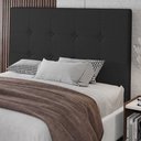 Ver imagem 1 de Cabeceira Cama Box Casal King Size Luana 193cm Sintético Preto - Abmaza