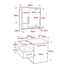 Ver imagem 3 de Gabinete para Banheiro com Cuba Quadrada Q32 e Espelheira com Porta Legno 630W Branco