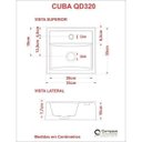 Ver imagem 6 de Gabinete para Banheiro com Cuba Quadrada Q32 e Espelheira com Porta Legno 630W Branco