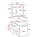 Ver imagem 3 de Gabinete para Banheiro com Cuba Quadrada Q32 e Espelheira com Porta Legno 630W Branco/Carvalho Dark