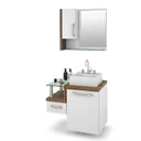 Ver mais imagens de Gabinete para Banheiro com Cuba Quadrada Q32 e Espelheira com Porta Legno 630W Branco