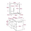 Ver imagem 3 de Gabinete para Banheiro com Cuba Quadrada Q32 e Espelheira com Porta Legno 630W Branco