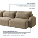 Ver imagem 5 de Sofá Orgânico Retrátil 4 Lugares 230cm Base Madeira Maciça Oxford