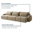 Ver imagem 4 de Sofá Orgânico Retrátil 4 Lugares 230cm Base Madeira Maciça Oxford