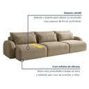 Ver imagem 7 de Sofá Orgânico Retrátil 4 Lugares 230cm Base Madeira Maciça Oxford