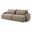 Ver imagem 2 de Sofá Cama Modular Orgânico Retrátil 4 Lugares 230cm com Base em Madeira Maciça Oxford