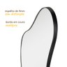 Espelho Grande do Pinterest Retrô Corpo Inteiro 170x70cm Moldura Couro 3cm - Mod. Curves Preto - 8