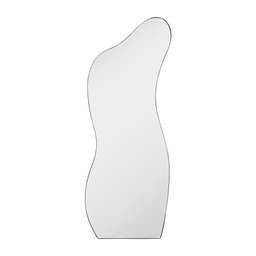 Espelho Grande do Pinterest Retrô Corpo Inteiro 170x70cm Moldura Couro 3cm - Mod. Curves Preto - 2