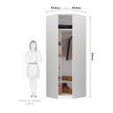 Ver imagem 2 de Guarda Roupa Closet Aberto Canto Diagonal 5 Prateleiras 1 Cabideiro 83,8cm Prime Luciane Móveis