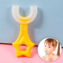 Ver imagem 4 de Escova de Dentes Infantil de Silicone Formato em U 360 Graus:rosa