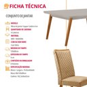 Ver imagem 6 de Mesa de Jantar Copper 120cm Madeira Tampo Vidro Canto Copo com 4 Cadeiras Lira