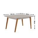 Ver imagem 4 de Mesa de Jantar Copper 120cm Madeira Tampo Vidro Canto Copo com 4 Cadeiras Lira