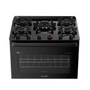 Ver imagem 4 de Fogão Esmaltec 5 Bocas Ideal Master Glass Mesa de Vidro Forno 84 Litros Preto T5vfp Bivolt