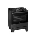 Ver imagem 2 de Fogão Esmaltec 5 Bocas Ideal Master Glass Mesa de Vidro Forno 84 Litros Preto T5vfp Bivolt