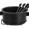 Aparelho de Fondue Pop Antiaderente 7 Peças com Queimador Forma Preto - 3