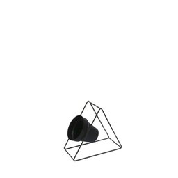 Suporte de Ferro Triângulo Parede 24 X 24 Cm sem o Vaso Grafite Sólido - 1