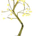 Ver imagem 3 de Árvore Luminária Dourada Bolinha Led 36 Lâmpadas Usb 48cm - Magizi