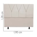 Ver imagem 3 de Cabeceira Estofada Cama Box King Jade 195cm Courino:bege