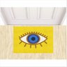 Tapete Olho Grego 0,60x0,40 Cm Amarelo Antiderrapante. - 1