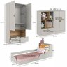 Quarto Infantil com Cama Solteiro Montessoriana com Iluminação Led, Comoda e Guarda-roupas Lille - 3