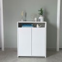 Ver imagem 6 de Balcão para Escritório 2 Portas com Nicho Cole Branco