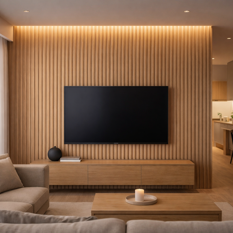 Kit 2 Placas Painel Ripado Slim 20x3m Decorativo