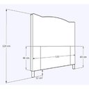 Ver imagem 2 de Cabeceira Dunas Solteirão Viúva 120cm com Strass Suede: Bege