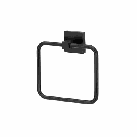 Porta Toalha Perflex Rosto Preto Fosco Quadra 12120524