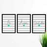 Conjunto Kit Quadros Decorativos Fé Amor Gratidão Los Quadros - 1