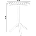 Ver imagem 7 de Kit Mesa Bistrô Hani Com 03 Banquetas Área Gourmet Bar Corda Náutica Porto D04 Preto - Lyam