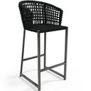 Ver imagem 4 de Kit Mesa Bistrô Hani Com 03 Banquetas Área Gourmet Bar Corda Náutica Porto D04 Preto - Lyam