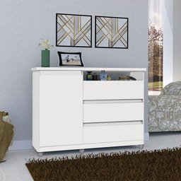 Cômoda branca com sapateira - Sky mod02 - 1