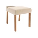 Ver imagem 3 de Conjunto: Mesa Sala Jantar Maitê Tampo Madeirado C/ Vidro 130x80cm e 4 Cadeiras Fernanda Cinamomo/
