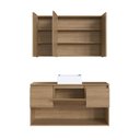 Ver imagem 3 de Gabinete de Banheiro Suspenso 110cm com Espelheira Lavinia C