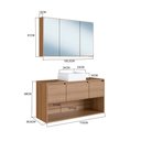 Ver imagem 4 de Gabinete de Banheiro Suspenso 110cm com Espelheira Lavinia C