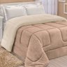 Coberdrom Robust Solteiro Manta Soft Sherpa Lã de Carneiro Pesado Grosso 1 Peça - Bege - 1