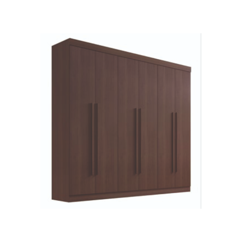 Guarda Roupa Milano 6 Portas 6 Gavetas - D'Doro Móveis:Castanho