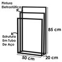 Ver imagem 2 de Kit Toalheiro De Piso E Papeleira De Chão Lovell Preto Lavabo DHom