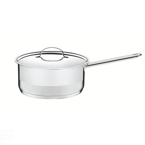 Panela Tramontina Professional em Aço Inox Fundo Triplo com Tampa Plana Detalhe Satinado 24 Cm 4,7 L