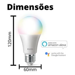 Lampada Inteligente Led Bulbo 10w Bivolt Smart Color - Elgin - 3