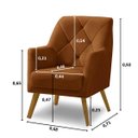 Ver imagem 5 de Poltrona Decorativa Bordada Magali Veludo Laranjado Lansofbr Lansof Brasil Poltrona Magali 1 Lugar B
