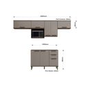 Ver imagem 2 de Cozinha Compacta 6 Peças com Tampo com Nicho Micoondas Luna Luciane Móveis