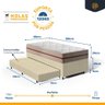 Cama Box com Colchão de Molas Ensacadas Classic Pocket + Auxiliar de Espuma Unique Solteiro 88cm - 6