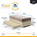 Ver imagem 6 de Cama Box com Colchão de Molas Ensacadas Classic Pocket + Auxiliar de Espuma Unique Solteiro 88cm