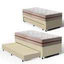 Ver imagem 1 de Cama Box com Colchão de Molas Ensacadas Classic Pocket + Auxiliar de Espuma Unique Solteiro 88cm