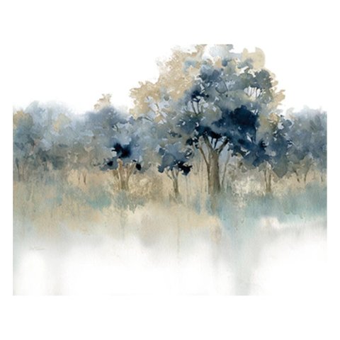 Árvores do Parque em Aquarela Medida da Estampa 40x32 Cm sem Moldura