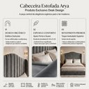 Ver imagem 5 de Cabeceira Estofada Cama Box Casal Padrão Arya 140cm Moderna Premium Veludo Cinza - Desk Design